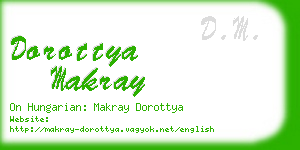 dorottya makray business card